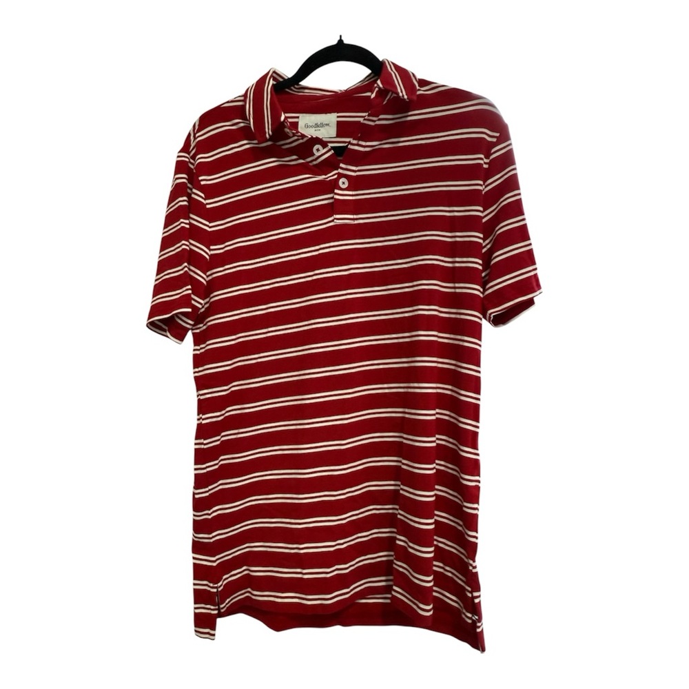 Men's Comfort Wear Striped Polo Shirt Goodfellow & Co™ Maroon Small